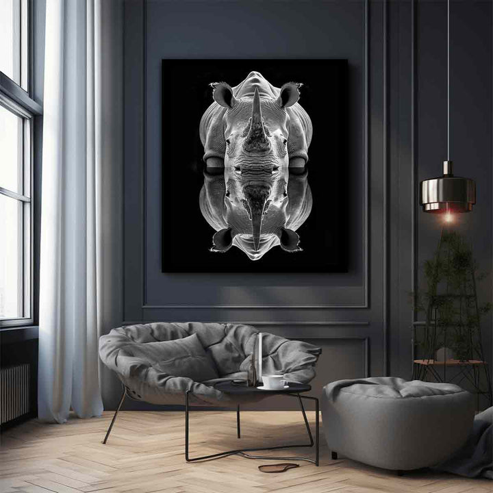 Rhino art print