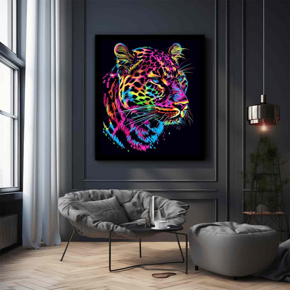 Neon Jaguar Head
