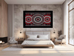 Red Geometric Circle