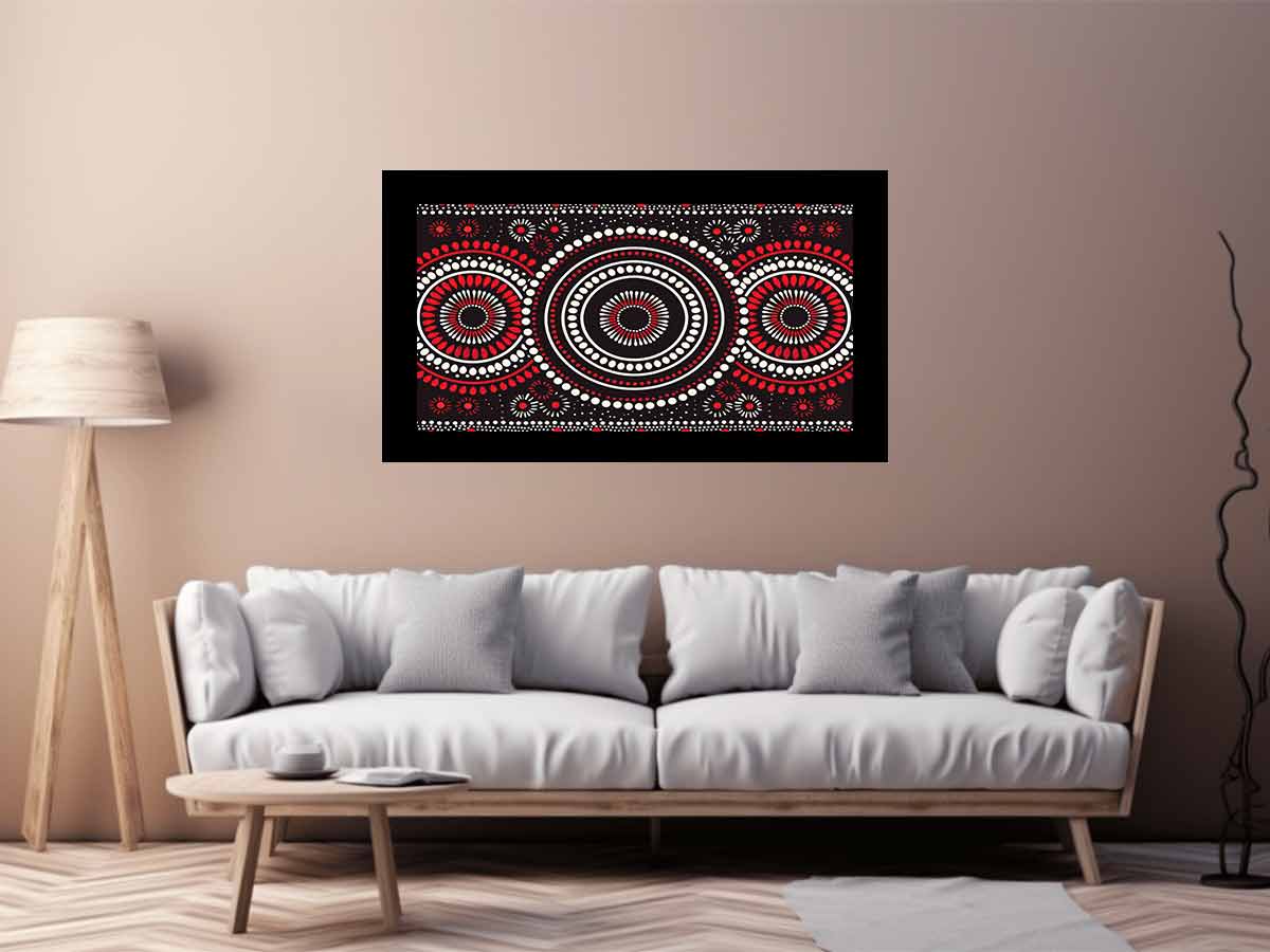 Red Geometric Circle