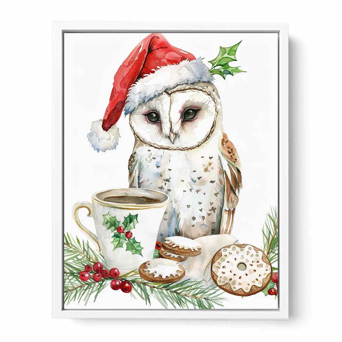 Festive Owl  Framed Print