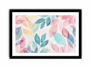 Pastel Leaves   Art Print