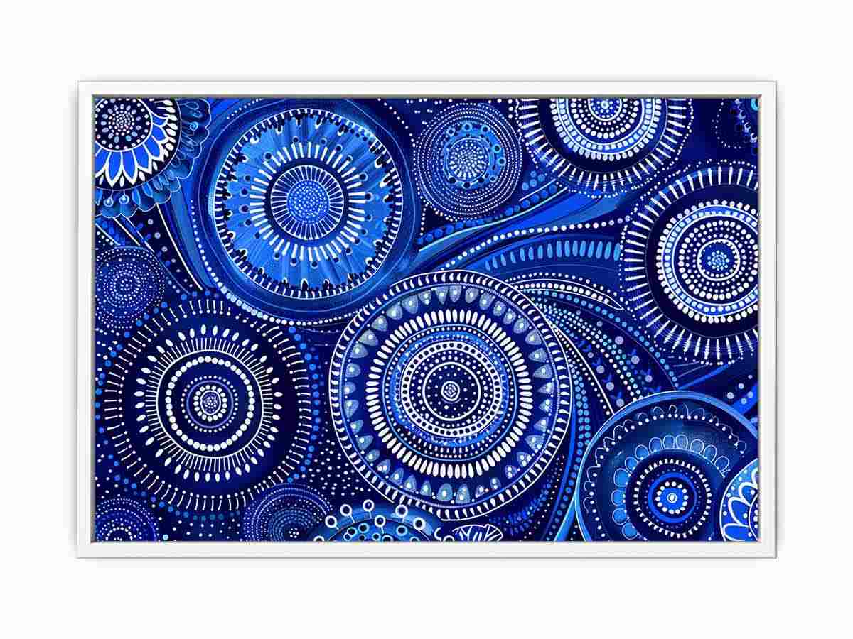 Blue Swirrls  Framed Print