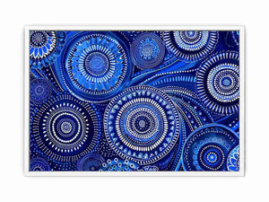 Blue Swirrls  Framed Print