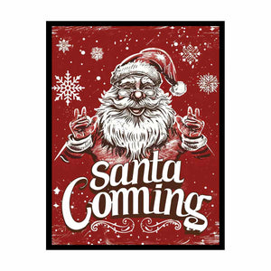 Santa Coming   Painting