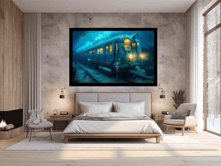 Underwater Train Painting – Canvas Art Prints