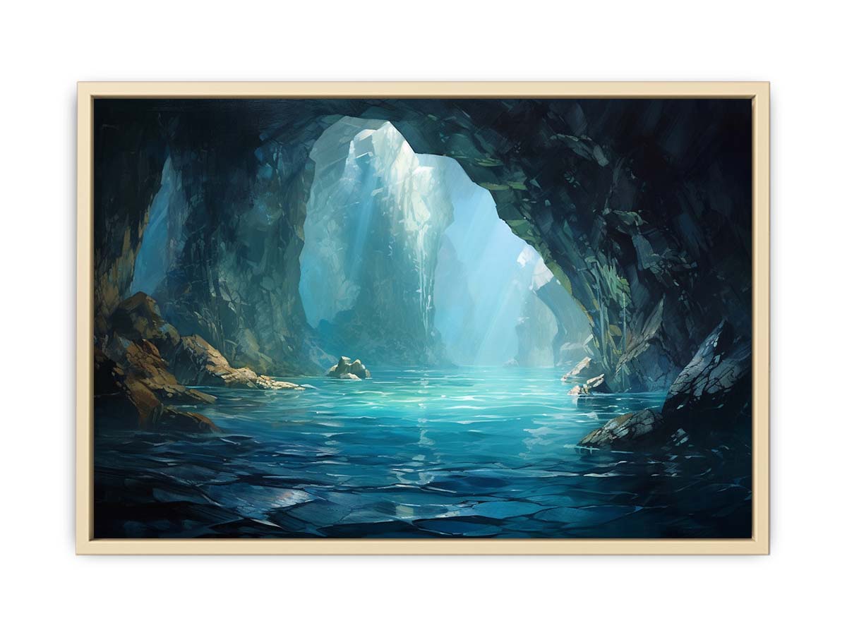 Ocean Cave Art Framed Print