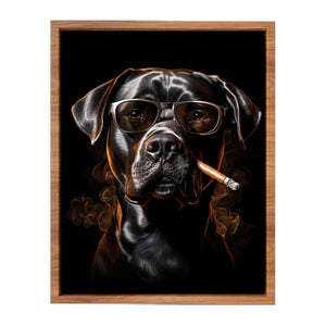 Smoking Dog Art  Painting