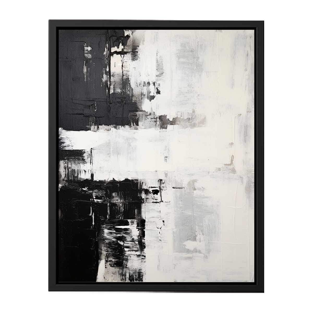 Grey Black Abstract Art 