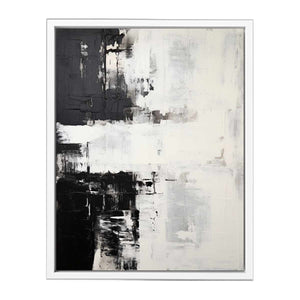 Grey Black Abstract Art  Canvas Print