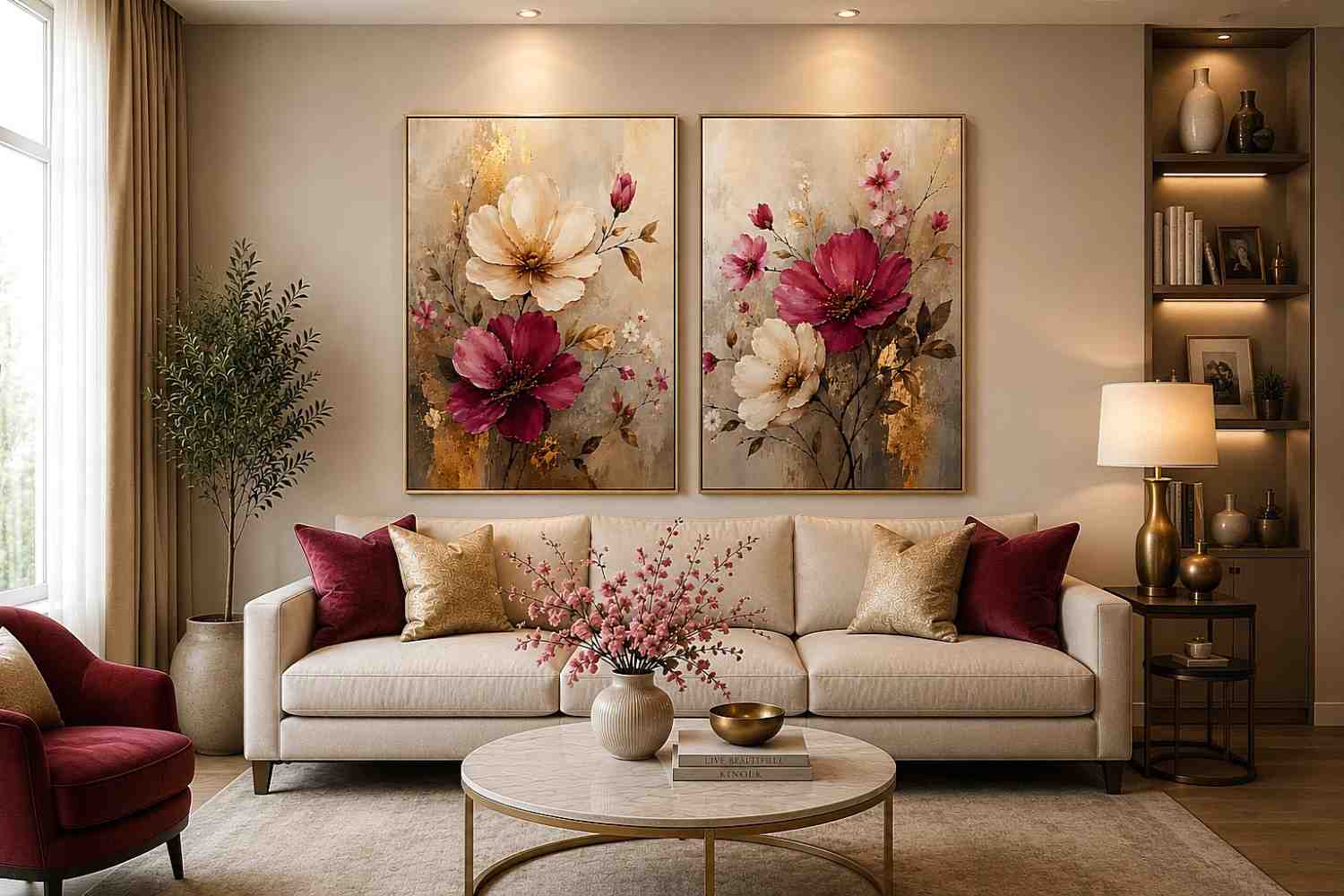  Flower Painting Set of 2