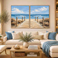 Coastal Kangaroo Dawn 2 Piece Art Set