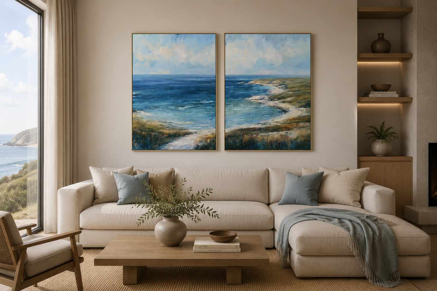Emerald Cliff View 2 Piece Art Set