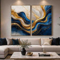  Gold Blue Abstract Waves 