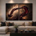 wine splash 2 peice wall art