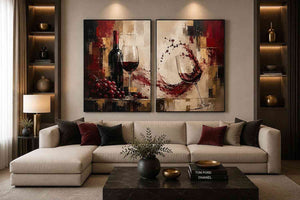 Red wine Diptych