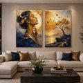 Golden Reverie 2 Piece Art Set