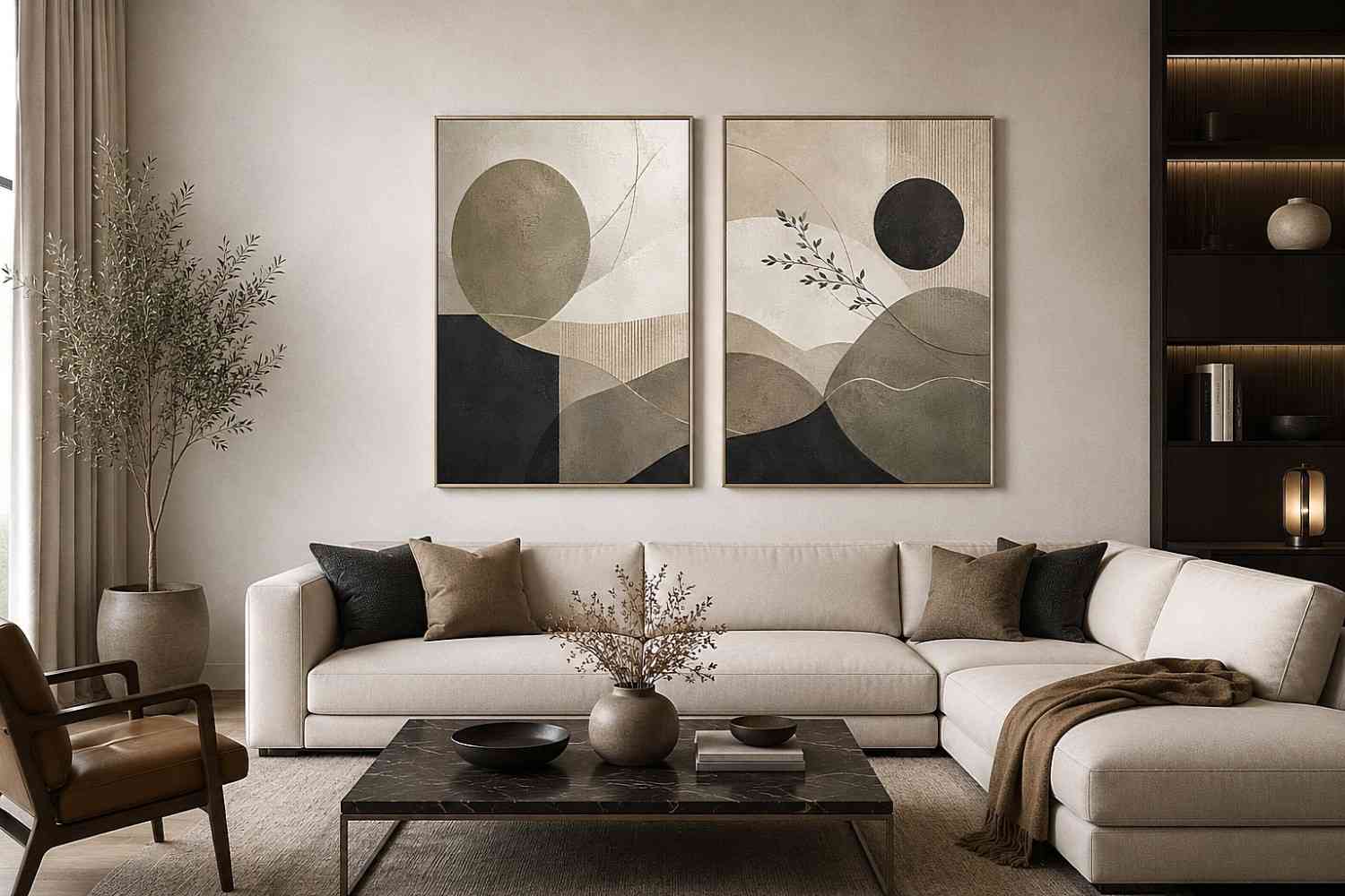 Silent Geometry 2 Piece Art Set