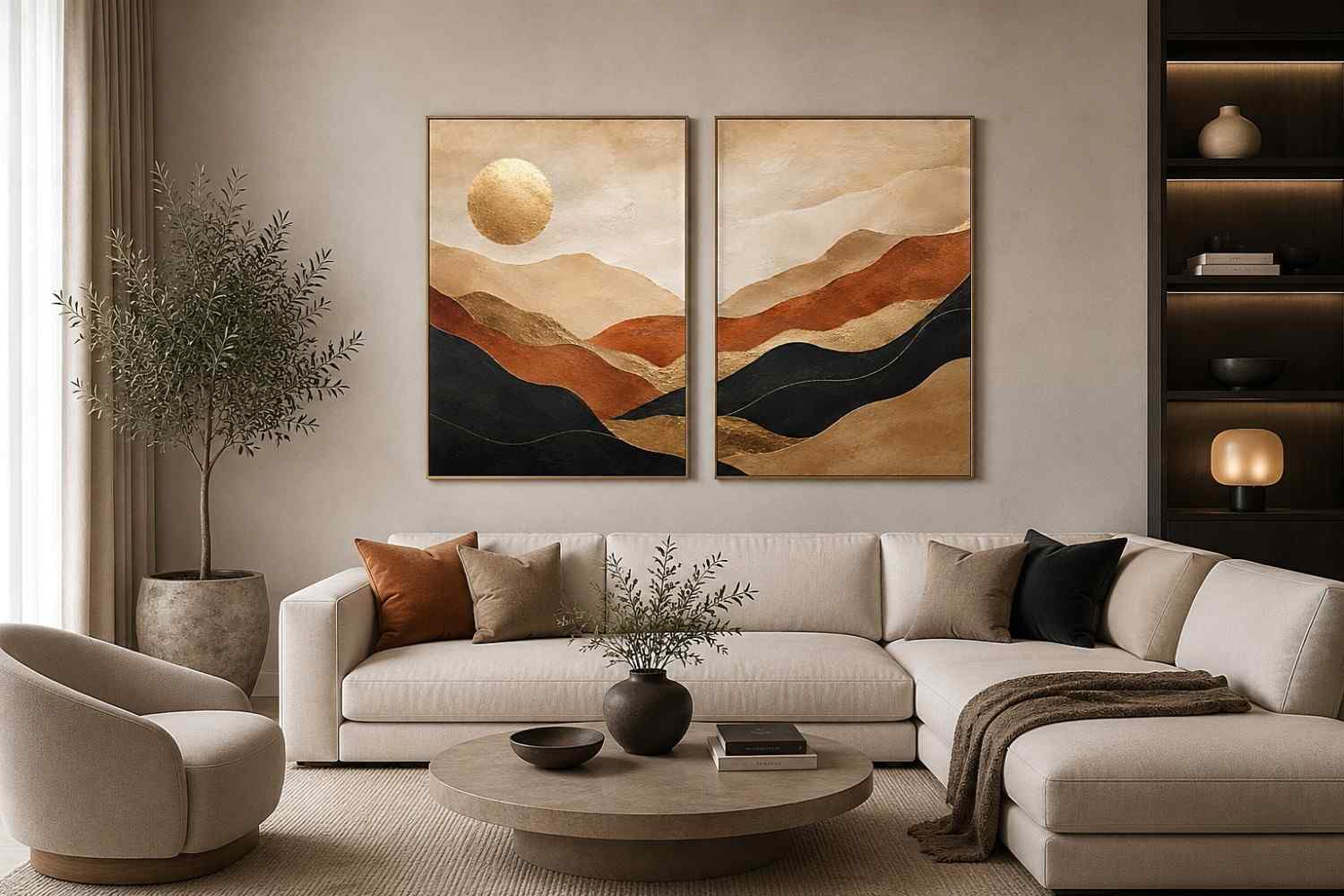 Desert Sun Drift 2 Piece Art Set
