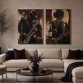 Crimson Jazz 2 Piece Art Set