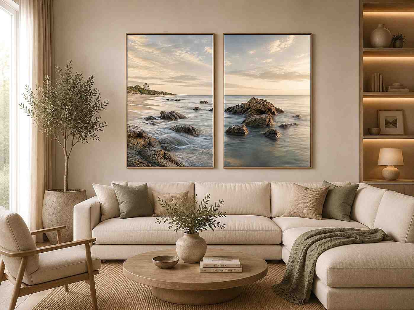Quiet Shoreline 2 Piece Art Set