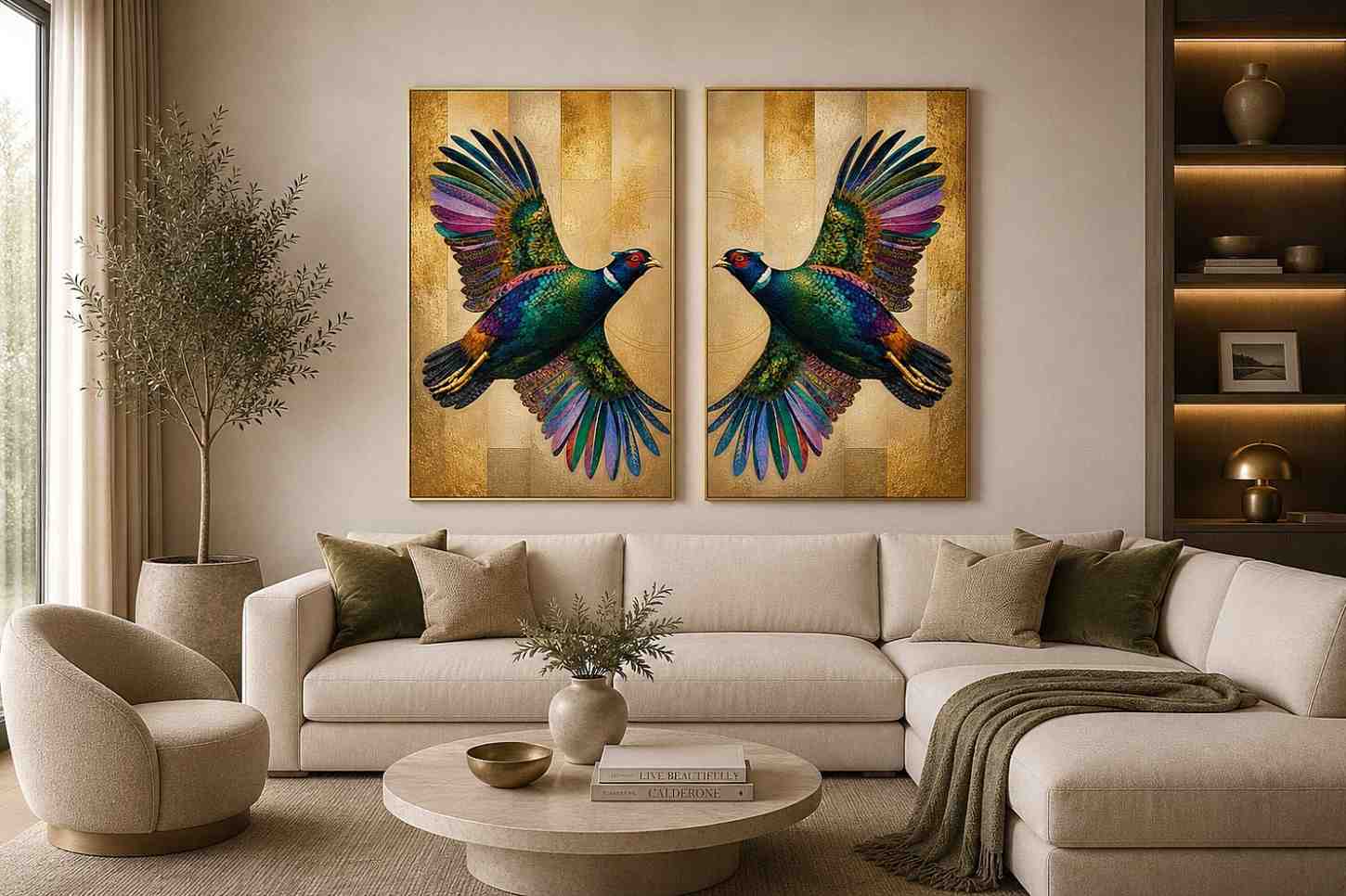 Emerald Wings 2 Piece Art Set