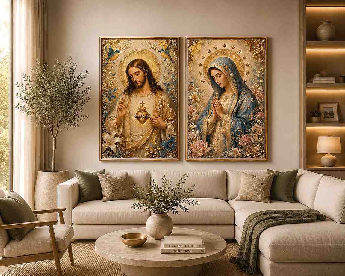 Celestial Sacred Bloom 2 Piece Art Set