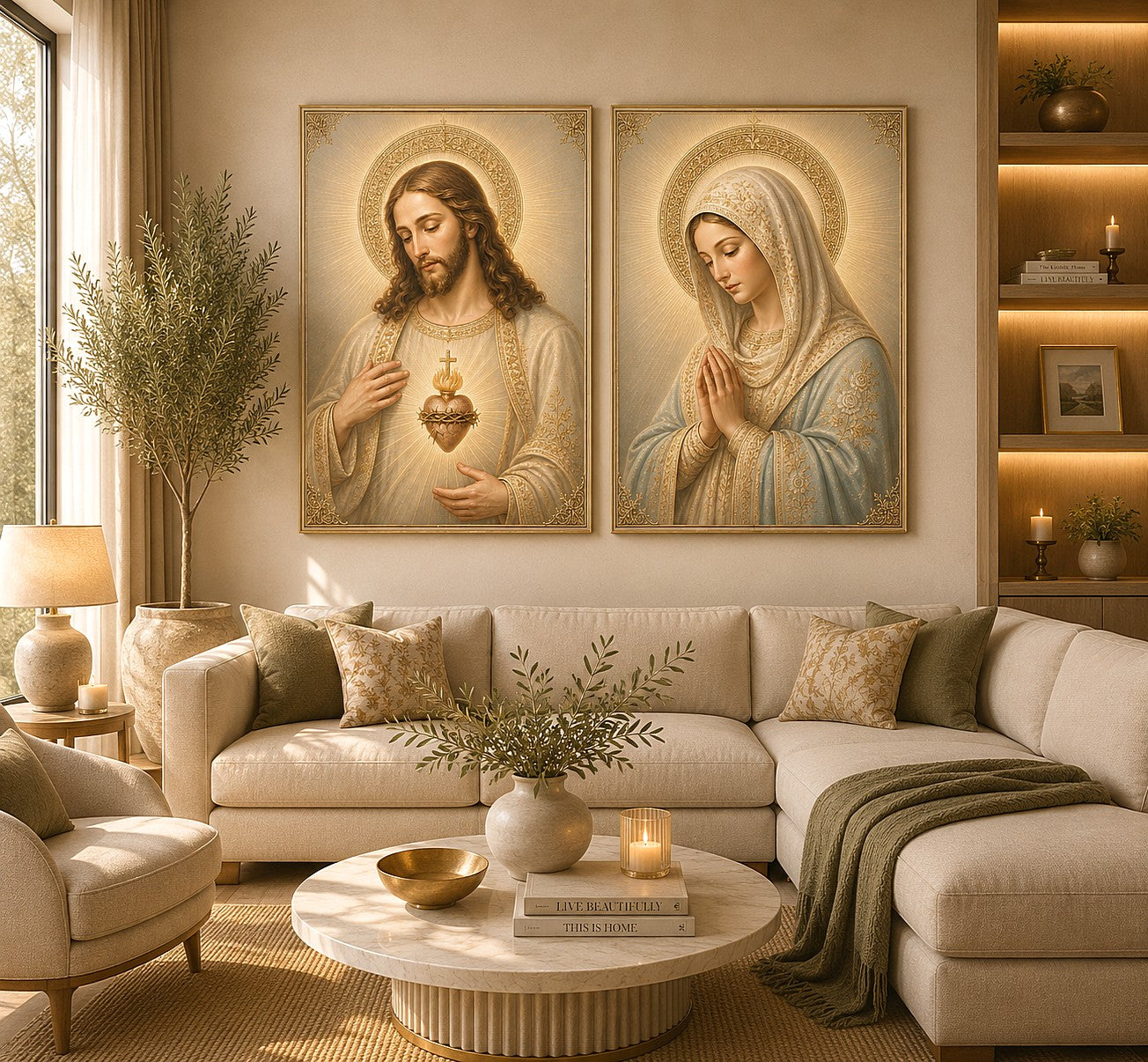 Radiant Sacred Peace 2 Piece Art Set