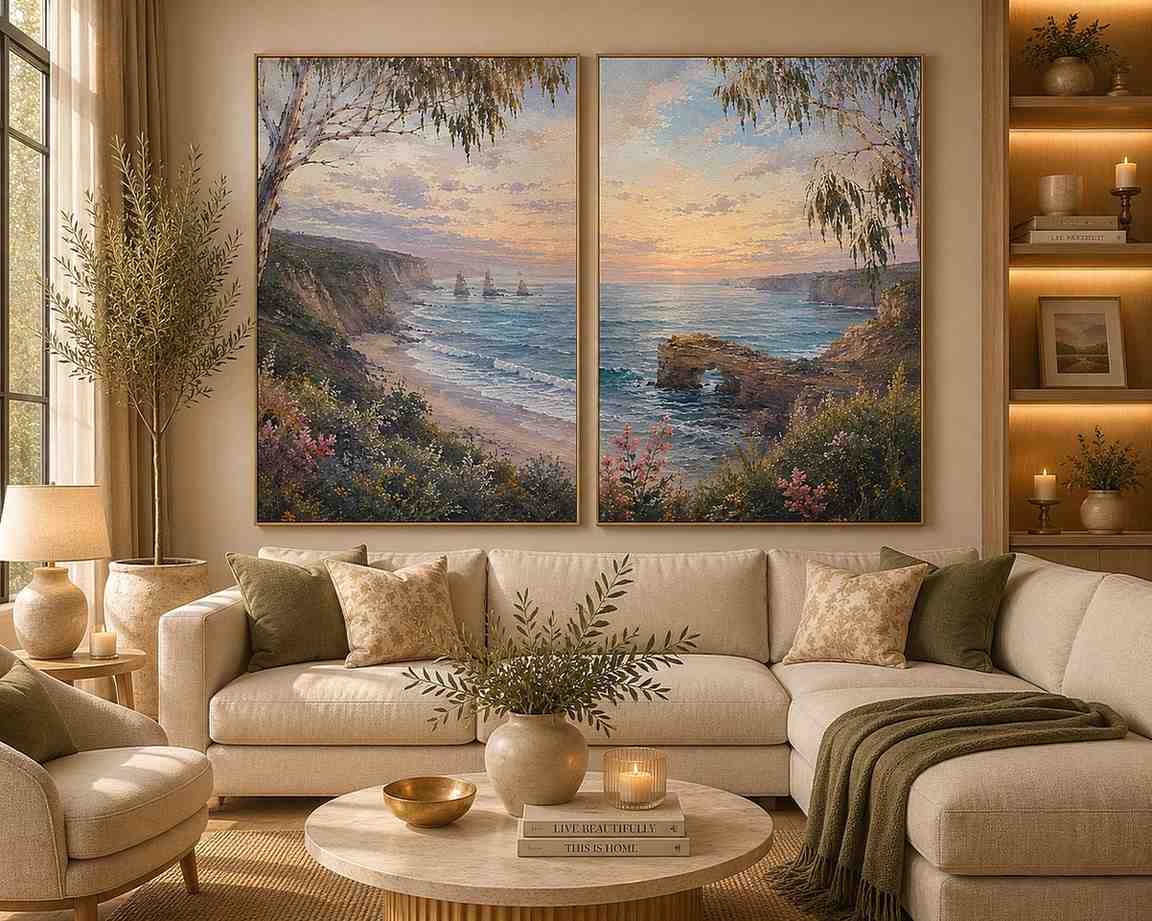 Coastal Arch Serenity 2 Piece Art Set