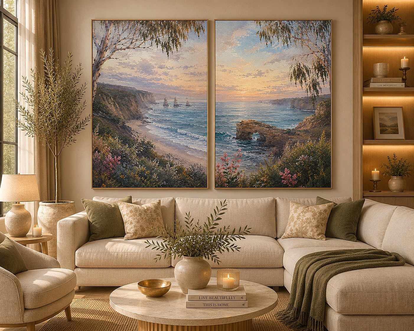 Coastal Arch Serenity 2 Piece Art Set