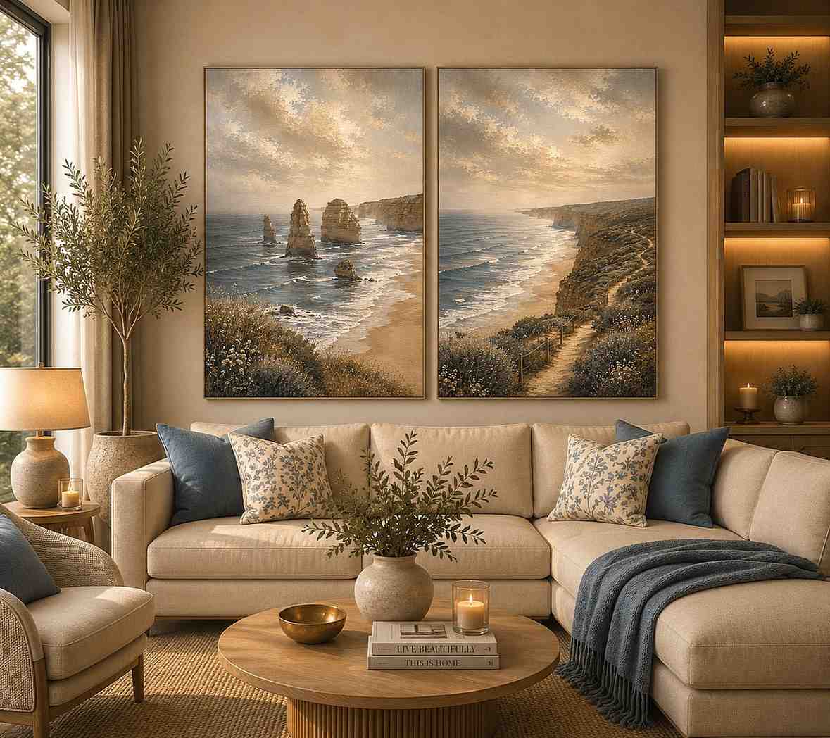 Coastal Serenity 2 Piece Art Set