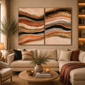 Terracotta Drift 2 Piece Art Set