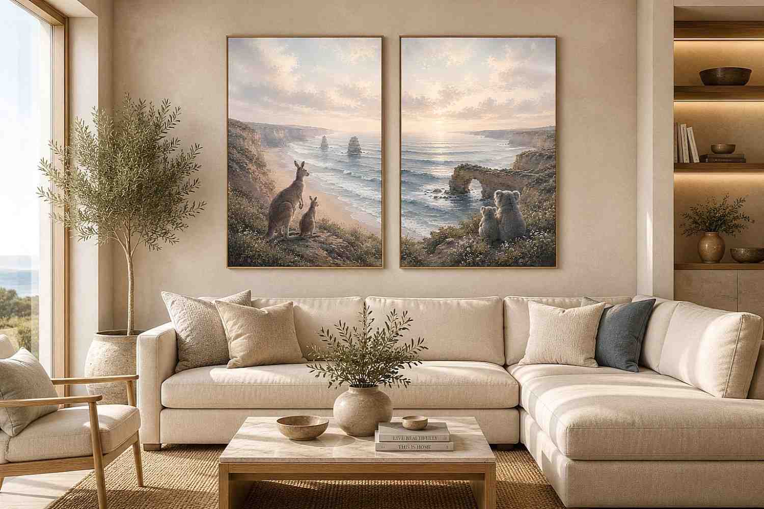 Wild Coast Watchers 2 Piece Art Set