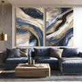 Indigo Current 2 Piece Art Set