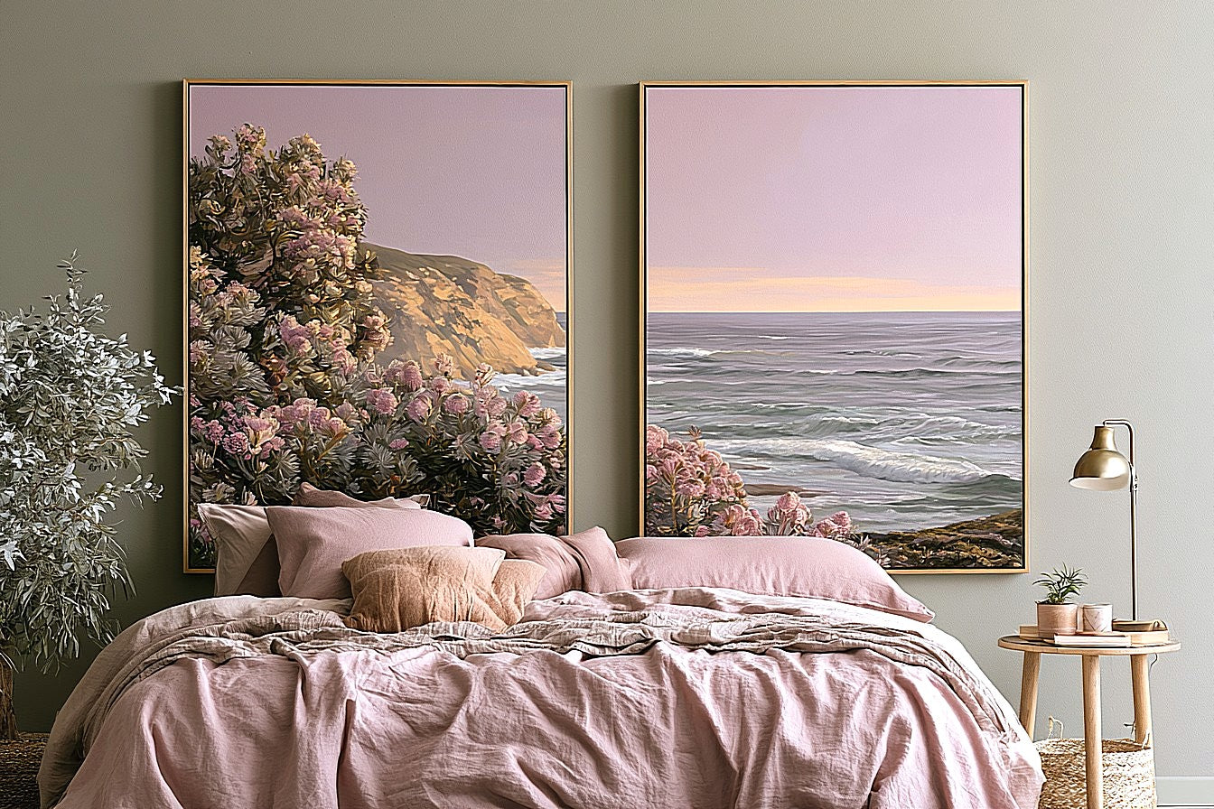 Blush Coastline 2 Piece Art Set