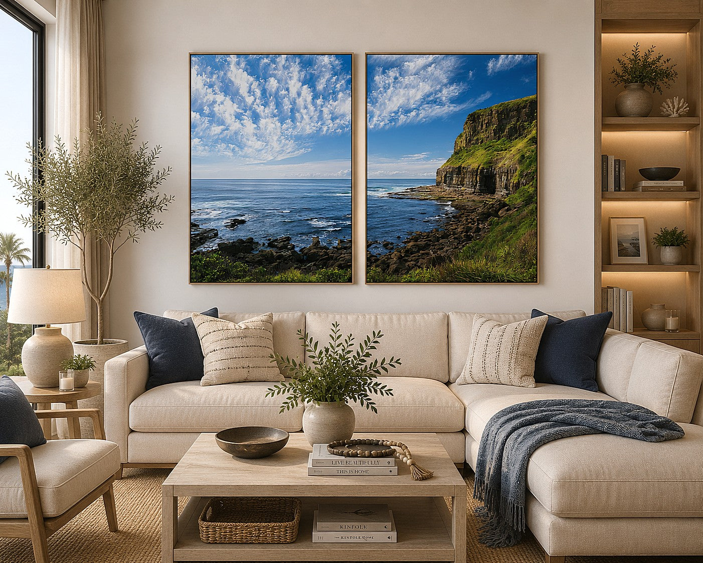 Emerald Cliff View 2 Piece Art Set