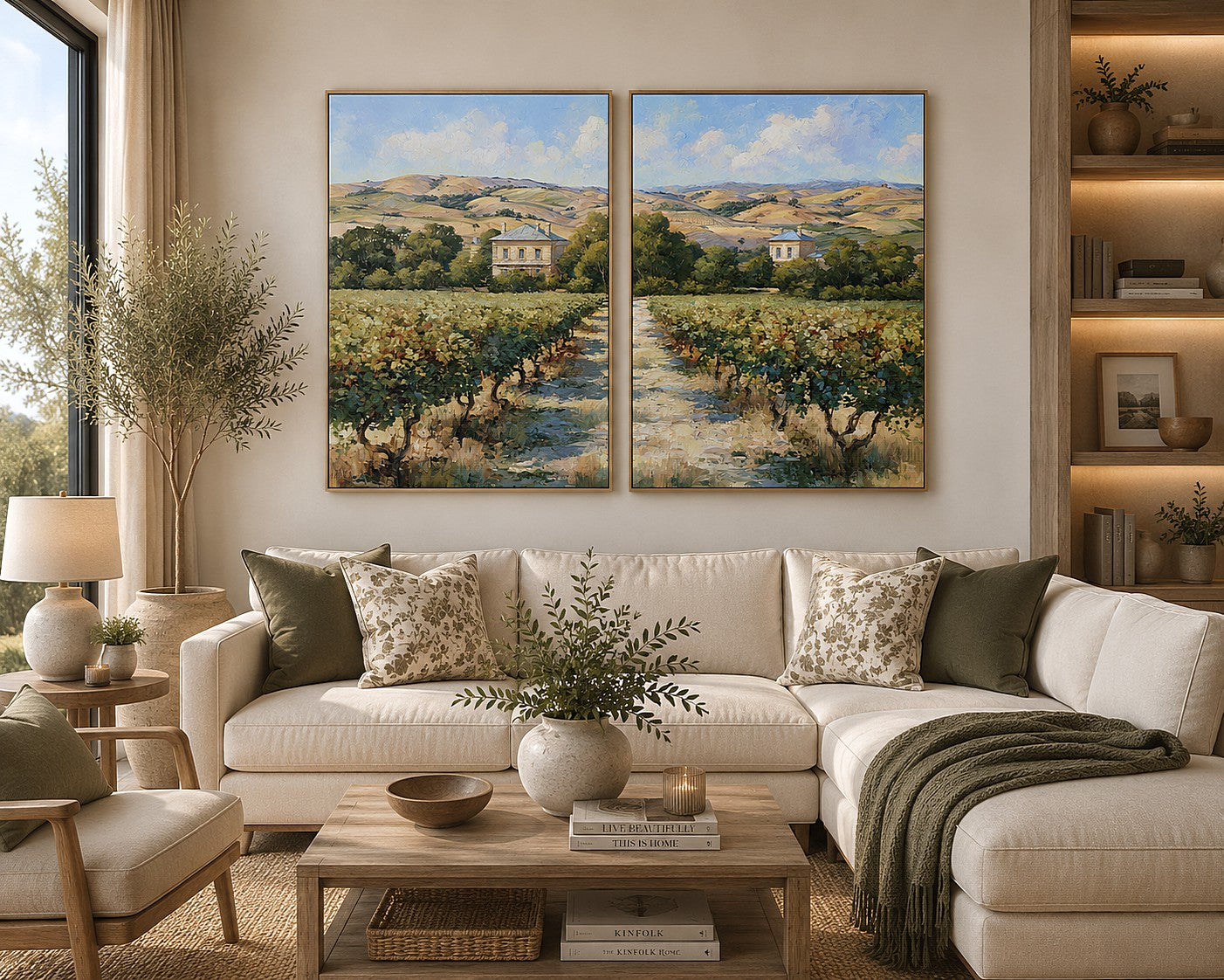 Vineyard Morning 2 Piece Art Set