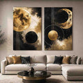 2 Panel Golden Moon