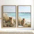 Golden Botanical Pair 2 Piece Art Set