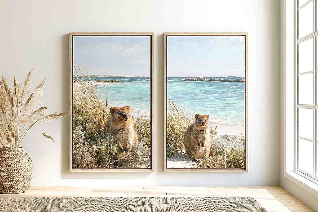 Golden Botanical Pair 2 Piece Art Set
