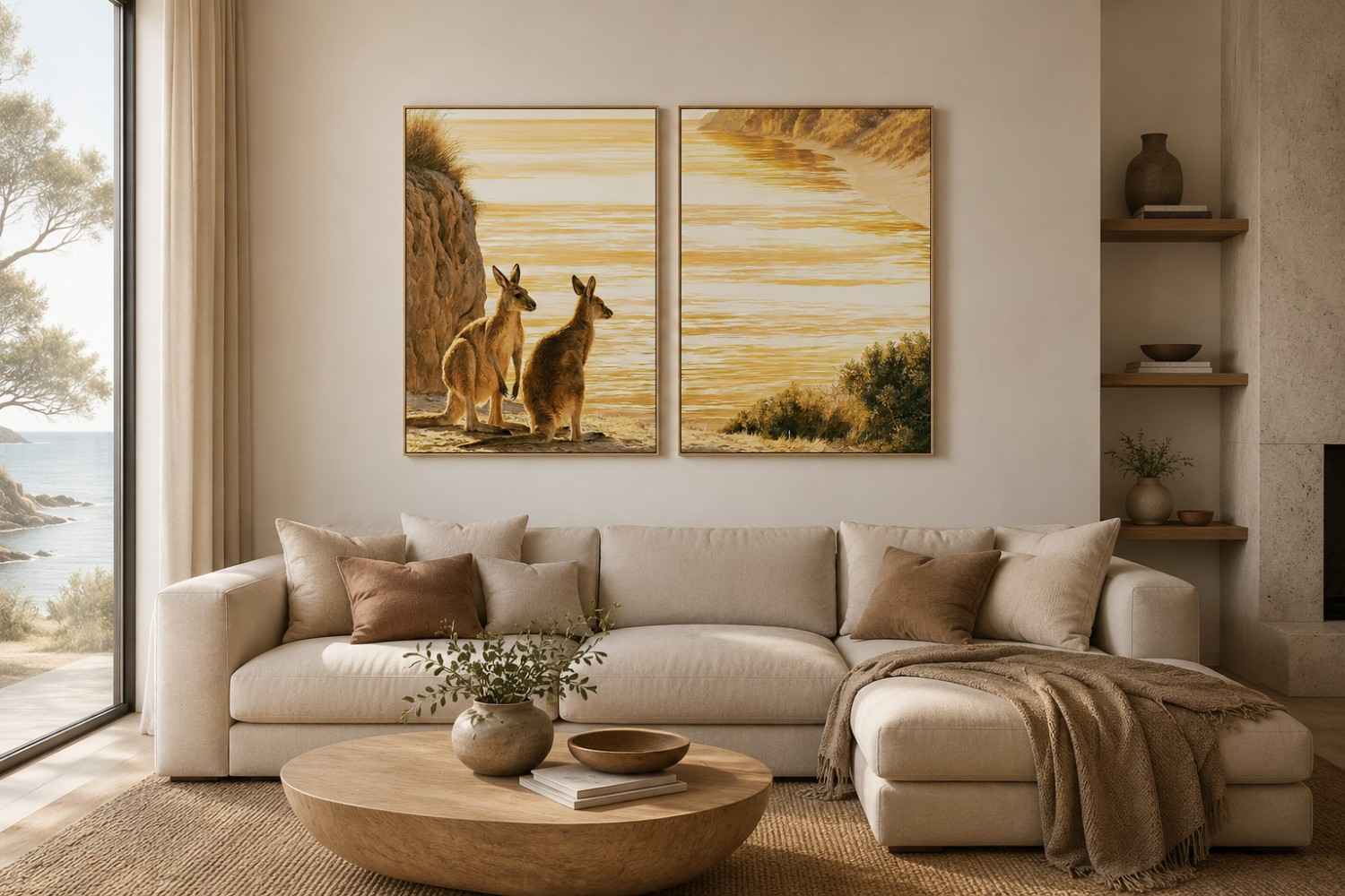 Divine Floral Serenity 2 Piece Art Set