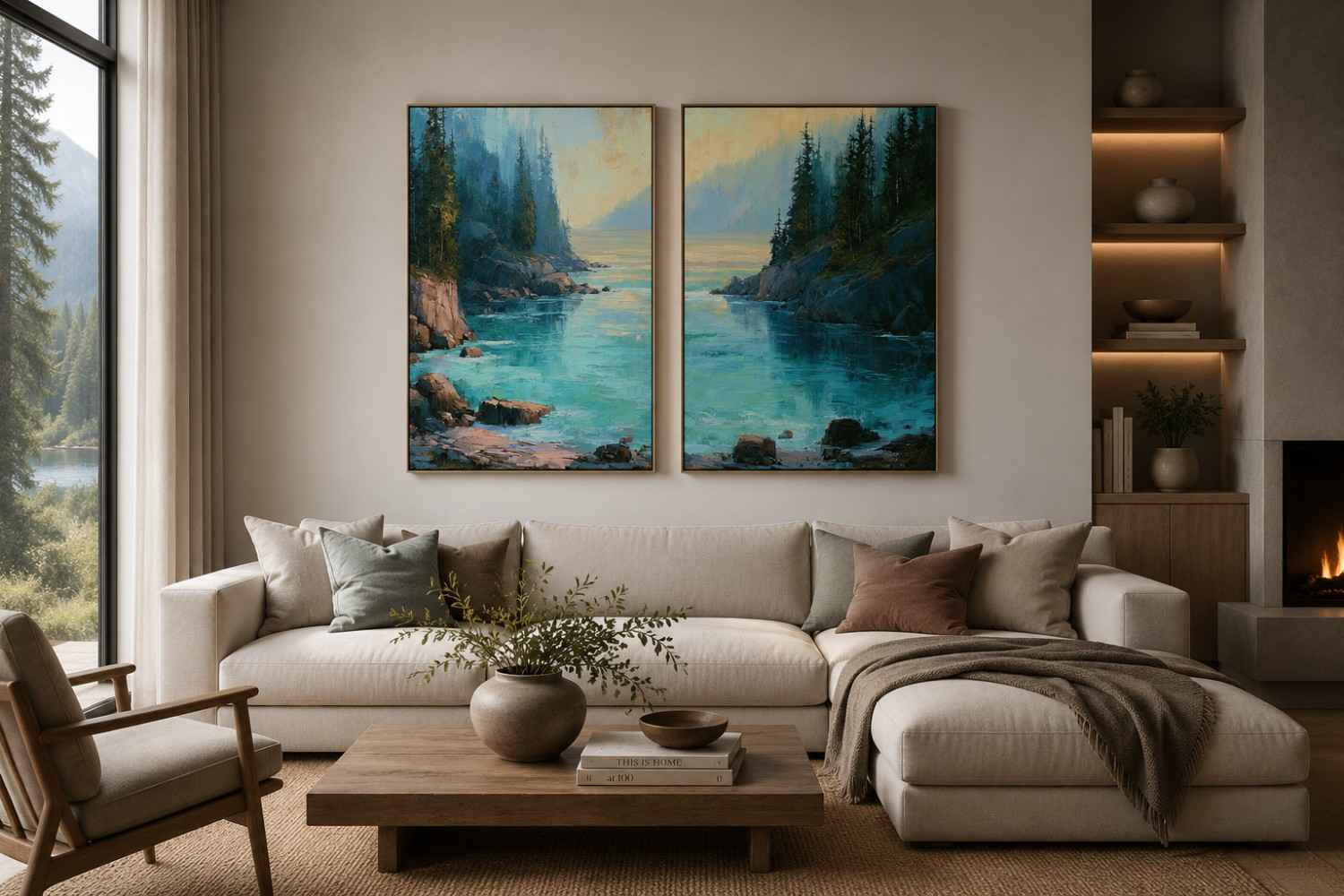 Heavenly Sacred Light 2 Piece Art Set