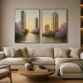 Tropical Leopard Jungle Diptych Wall Art