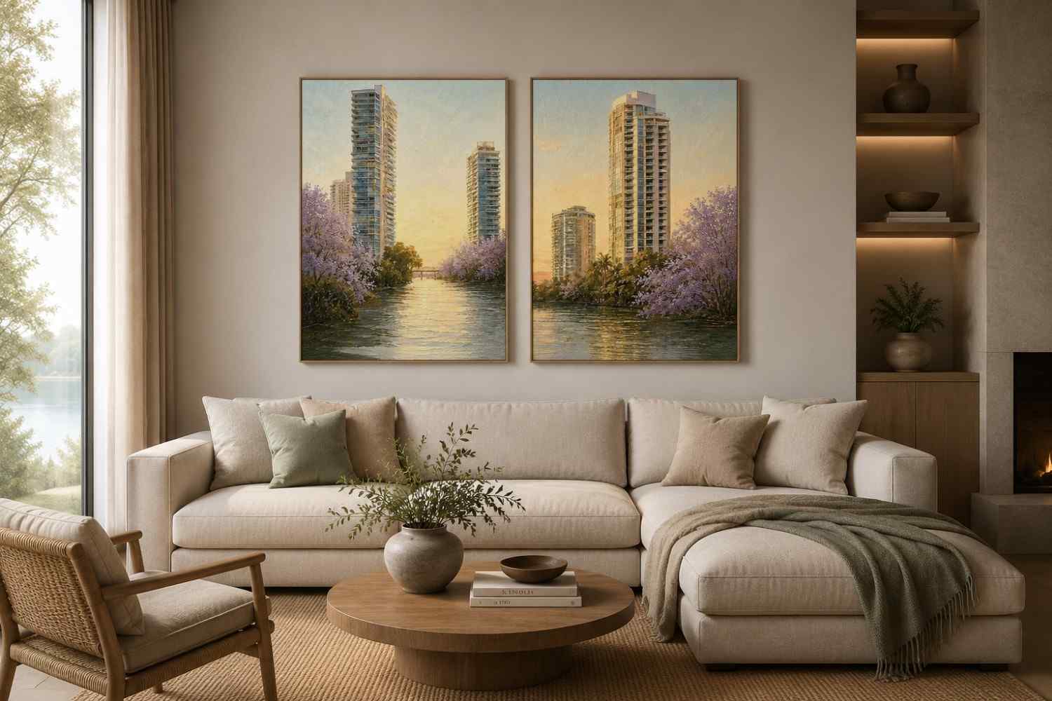 Tropical Leopard Jungle Diptych Wall Art