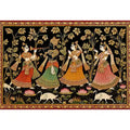 Krishna Raas Leela traditional Indian painting canvas Canvas Print