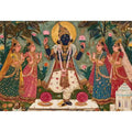 Krishna devotional traditional Indian painting canvas Canvas Print