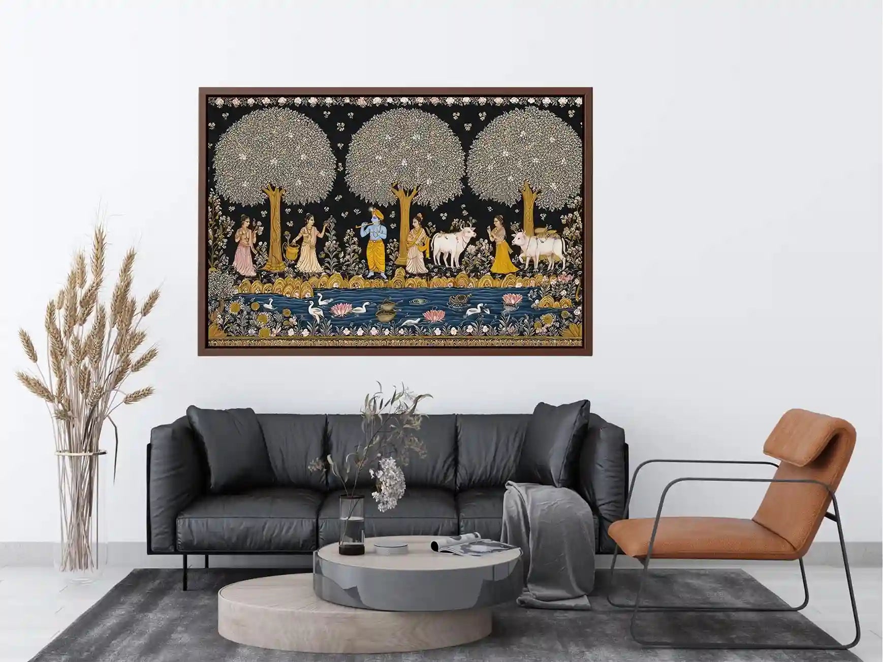 Krishna Tree of Life Traditional Canvas Print Canvas