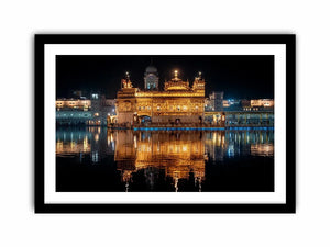 Golden Temple painting Amritsar reflection water Sikh temple spiritual Canvas Print canvas