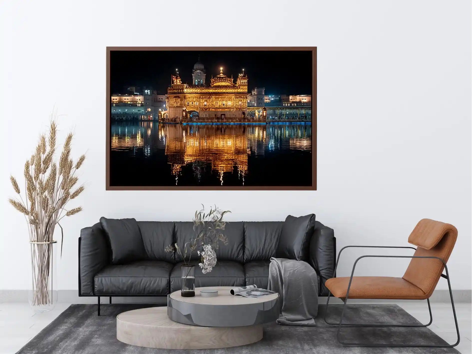 Golden Temple painting Amritsar reflection water Sikh temple spiritual Canvas Print canvas