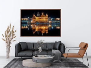 Golden Temple painting Amritsar reflection water Sikh temple spiritual Canvas Print canvas